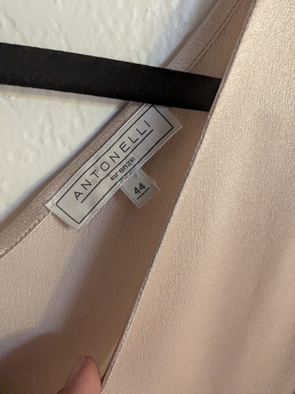 Antonelli Firenze Women's V-Neck Silk Camisole in Light Blush